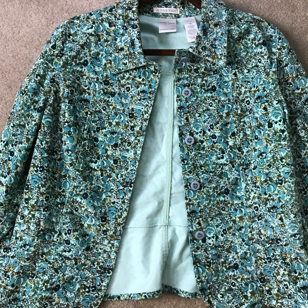 Emma James lightweight floral jacket Size 14 - Picture 4 of 7